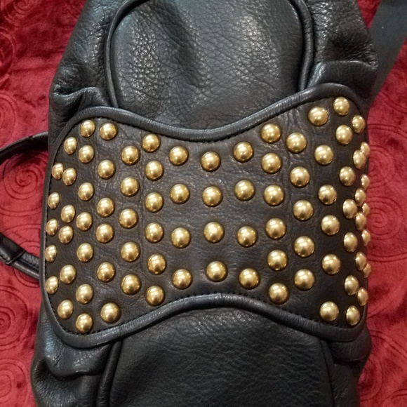 Isabella Fiore ~ Black Leather & Tapestry Handbag - Picture 3 of 8